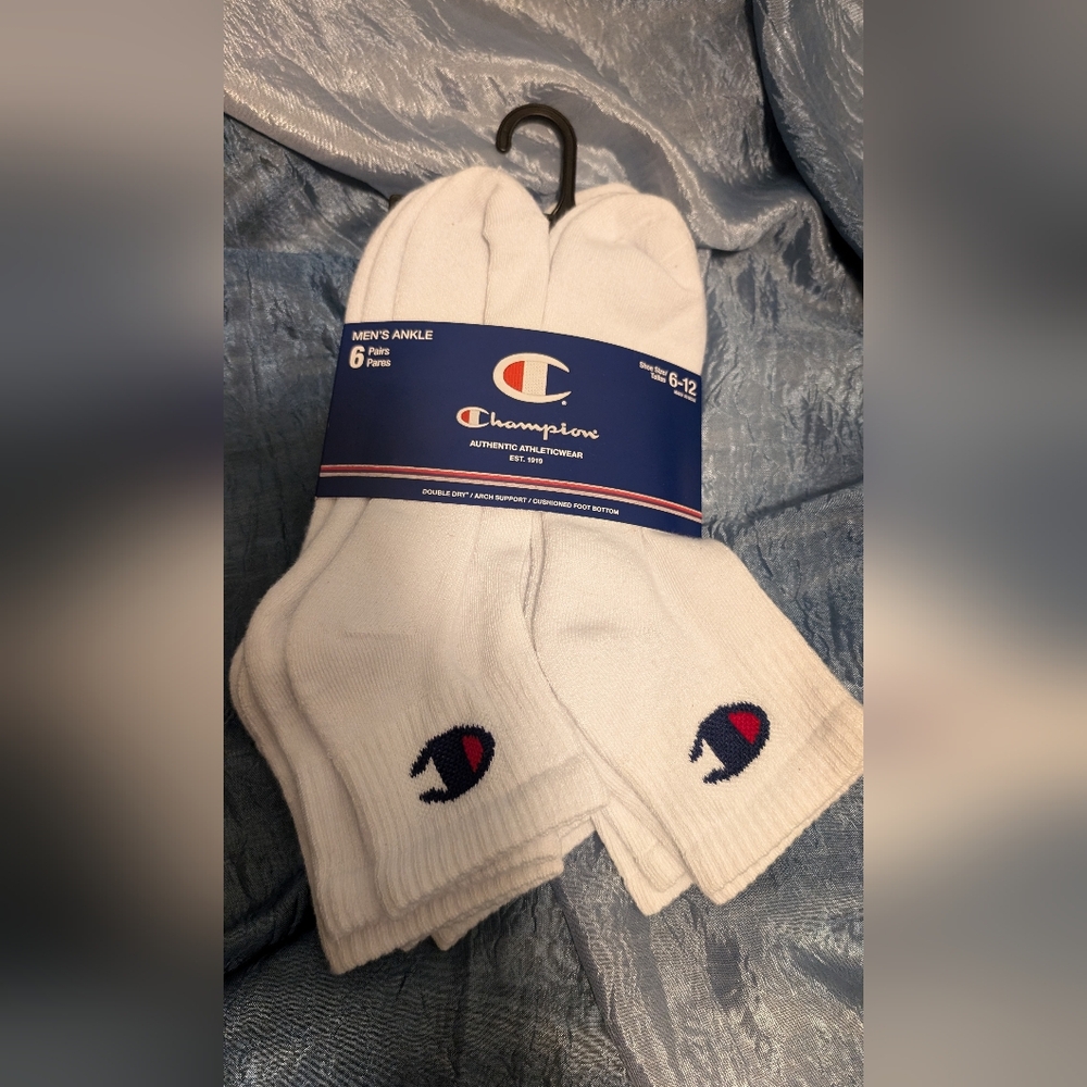 Men's Champion Ankle Socks 6 Pack